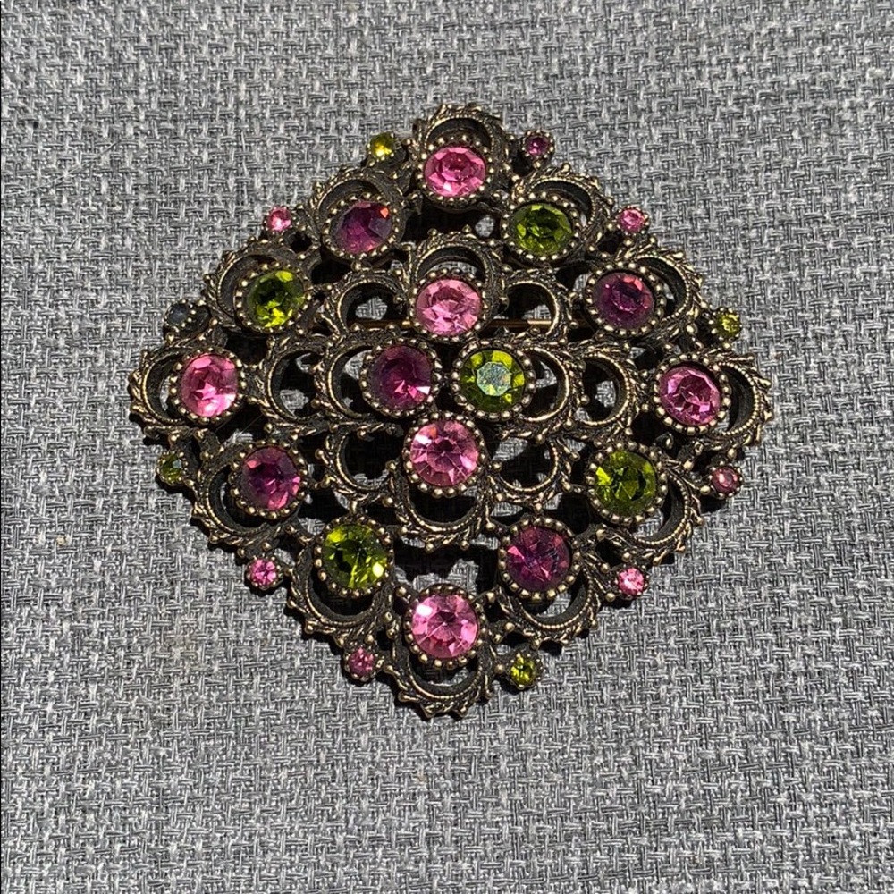 Vintage Sarah Coventry Austrian Lights Brooch